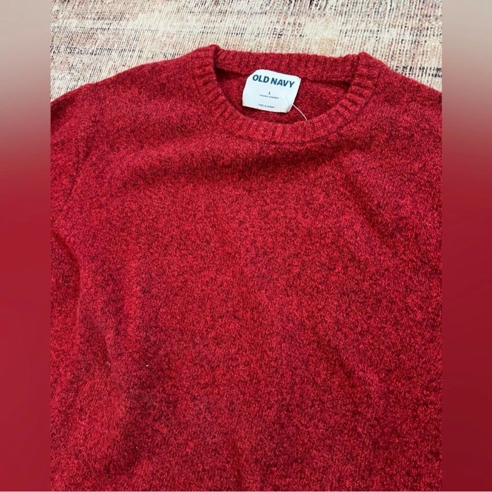 Old Navy Men's Vibrant Red Crewneck Sweater